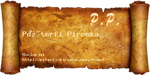 Péterfi Piroska névjegykártya