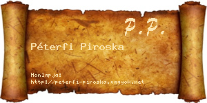 Péterfi Piroska névjegykártya