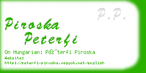 piroska peterfi business card